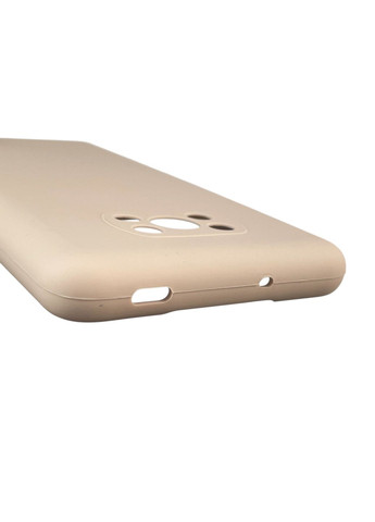 Чохол для Poco X3 Pro силіконовий з мікрофіброю нековзний на сяомі поко х3 про пудровий Xiaomi (366389810)