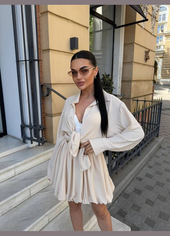 Костюм 2-ка креп жатка оверсайз рубашка и юбка No Brand (347043219)