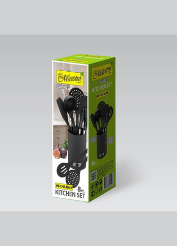 Набір кухонного приладдя 8 предметів (MR-1542-BLACK) Maestro (365877256)