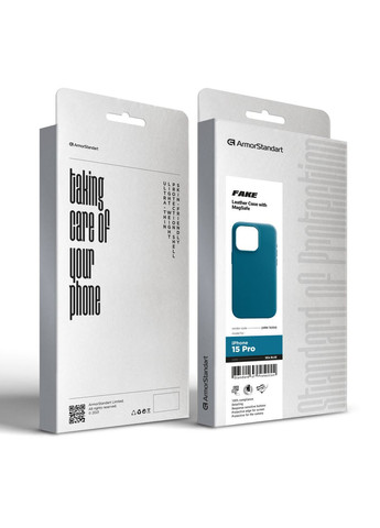 Чехол FAKE Leather Case для Apple iPhone 15 Pro Sea Blue (ARM76304) ArmorStandart (327881483)
