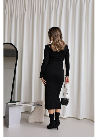 Чорна святковий, вечірня, кежуал жіноча сукня елегантна силуетна Style Point однотонна