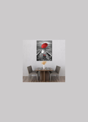 Картина Девочка с красным зонтиком 45x60 см (P0500) Malevich Store (333338902)
