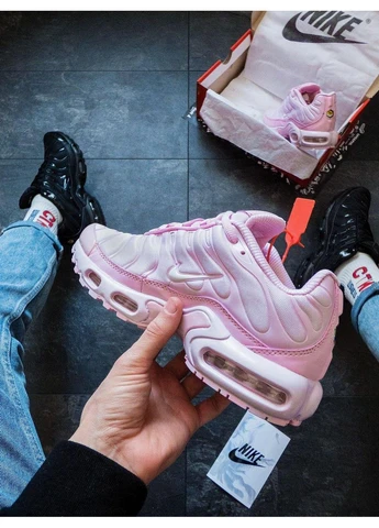 Розовые демисезонные кроссовки мужские nike air max plus tn pink найк аир макс тн плюс розовые No Brand