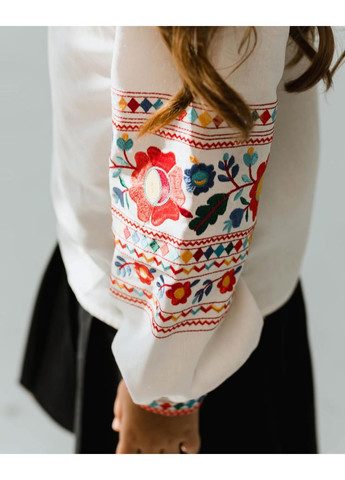 Белая вышиванка для девочки яворовщина Kashtanchik лен (366213536)