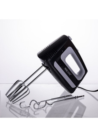 Стационарный миксер CX-6622 с чашей 3.5 л, 400 Вт, 5 скоростей, 2 насадкиЧерный Sokany (368290254)