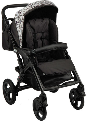 Коляска 3 в 1 DINAMICO UP SMART, черная рама, цвет чернобелое граффити (897T/V90/990/782K) CAM (307836155)