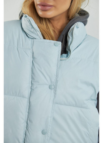 Голубая демисезонная теплая жилетка на молнии Lurex Жилет