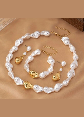 Комплект Біжутерії з барочних намистин (імітація перлів) No Brand (339075675)