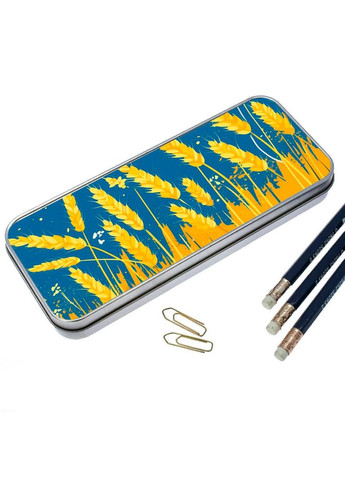 Органайзер для канцелярских принадлежностей металлический, кейс для мелочей Патриотический #019 7*18 см Silver No Brand (309160412)