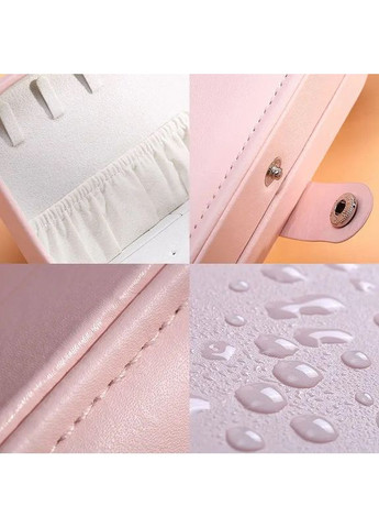 Скринька органайзер для ювелірних прикрас та виробів зі штучної шкіри 16х11х5 см Рожева Casegrace (360454714)