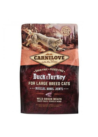 Сухой корм Cat Large Breed для кошек больших пород, утка и индейка, 2 кг (*) Carnilove (323219682)