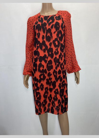 Красное праздничный платье Moschino леопардовый