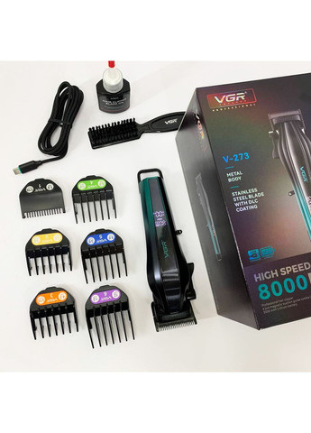 Акумуляторна машинка для стрижки VGR V-273 GREEN No Brand (385217532)