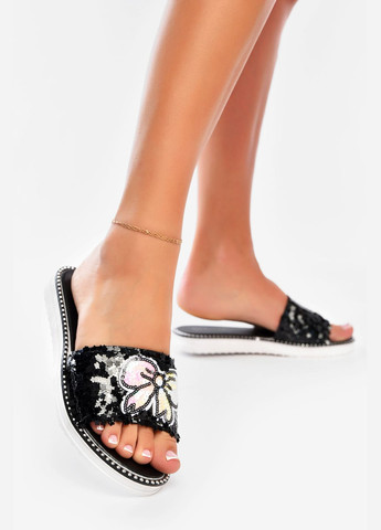 Шльопанці жіночі чорного кольору Let's Shop (340715151)