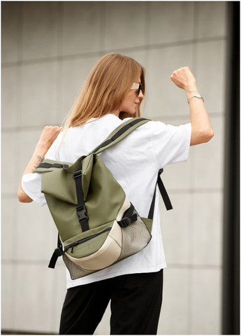 Рюкзак жіночий з екошкіри ReneDouble хакі Sambag (301871852)