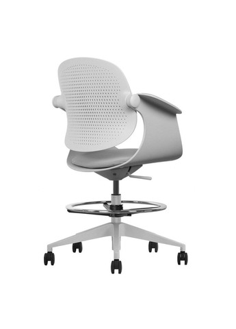 Крісло поворотне ARLEN сіре/сіра тканина/сірий каркас Intarsio (367253564)