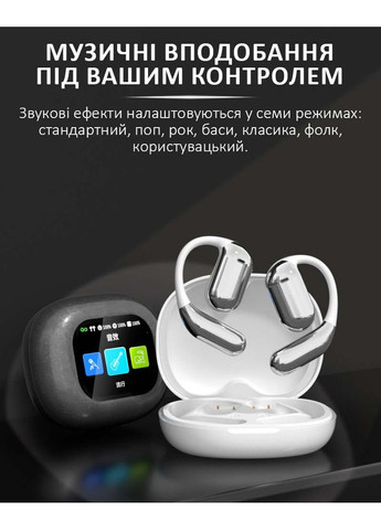 Наушники беспроводные Q16 Pro TWS Earbuds с LED дисплеем, Bluetooth 5.4, ENC, 500mAh Silver No Brand (324610312)