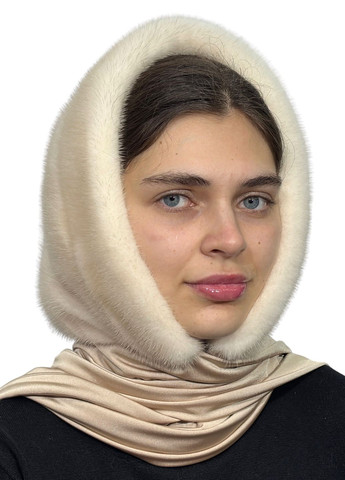 Женский платок на голову из настоящего меха норки Меховой Стиль Ракушка (258565875)