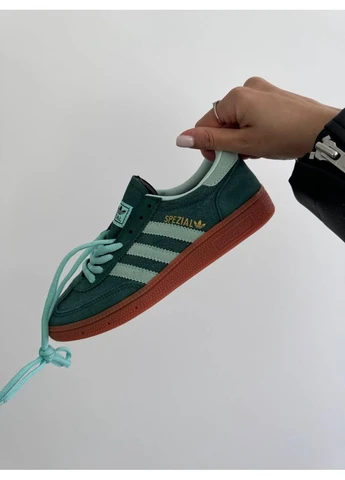 Зеленые летние кроссовки adidas spezial handball green адидас специал No Brand
