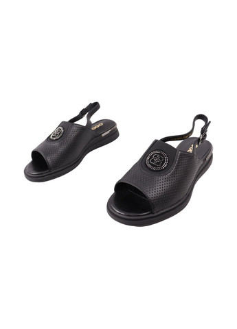 Босоніжки жіночі чорні натуральна шкіра Oeego 215-25LBC (323137620)