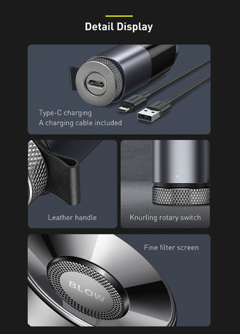 Персональный алкотестер с дисплеем Digital Alcohol Tester Black (CRCX-01) Baseus (300524103)