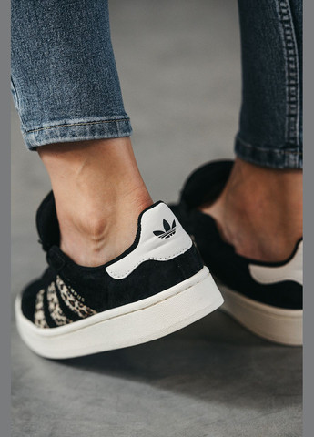 Кроссовки женские Adidas Campus 00s black leopard | Адидас Кампус черные No Brand чёрные демисезоны (315683640)