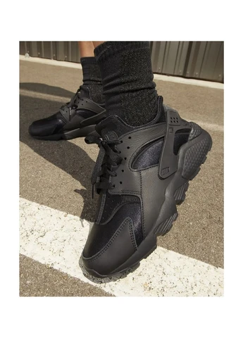 Кроссовки женские Air Huarache Black Nike чёрные (381378300)