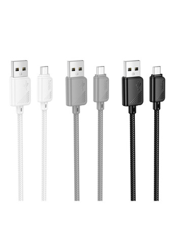 Кабель USB X113 Micro 2.4A Сiрий Hoco (337995042)