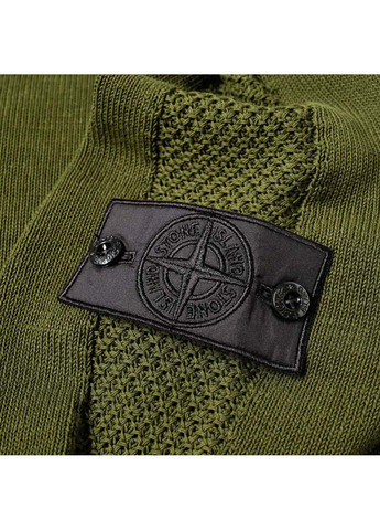Зеленый демисезонный свитер 504a2 shadow project ultra twisted crew knit green Stone Island
