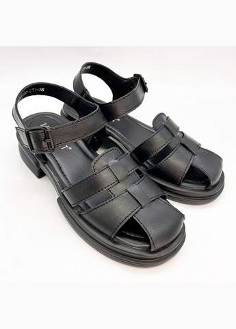 Черные босоножки (р) кожа 0-1-1-bf-20-831 Lifexpert с ремешком