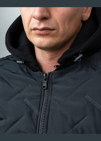 Черная демисезонная куртка-бомбер No Brand