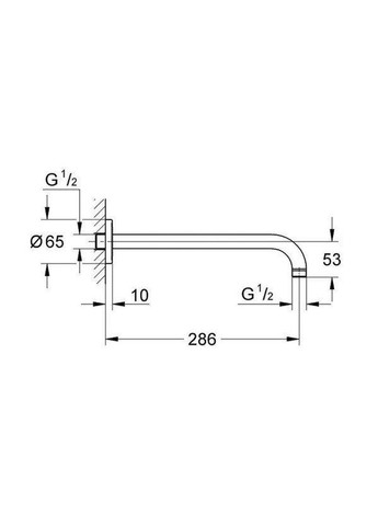 Душовий кронштейн (286 мм) (28576000) Grohe (322003292)