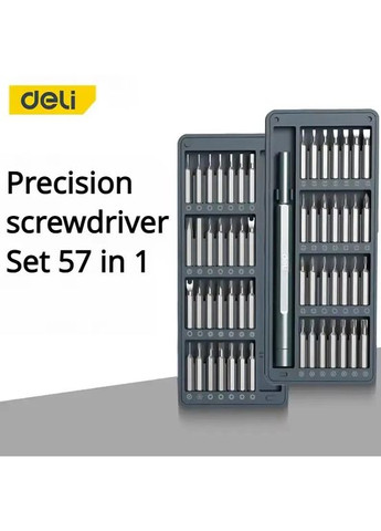 Набір викруток 57 в 1 DL241057 grey Deli (365751496)