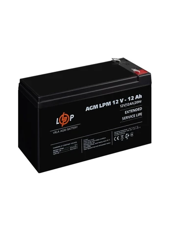 Аккумулятор AGM LPM 12V - 12 Ah LogicPower (386476683)