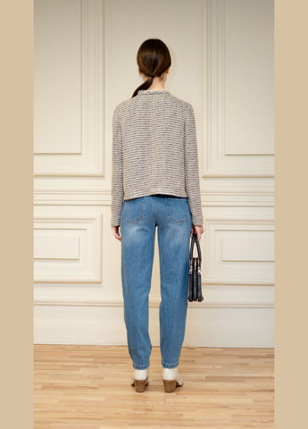 Серо-голубой женский краткий жакет хакуба Dolcedonna - летний