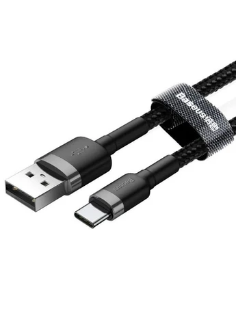 Кабель Cafule Cable USB Type-C 3A 0.5m Gray+Black (CATKLF-AG1) Baseus Cafule Series (362669989)