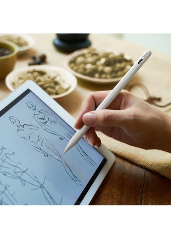 Стилус GM112 Intelligent anti-lost active capacitive pen with digital display pad dedicated White Hoco (368698219)