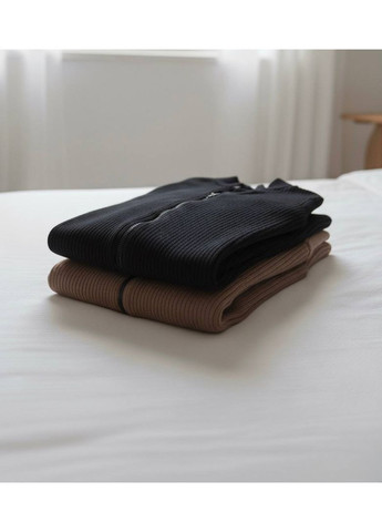 Женский утеплённый комбинезон в рубчик No Brand С817-274/1 комбинезон-брюки чёрный флис