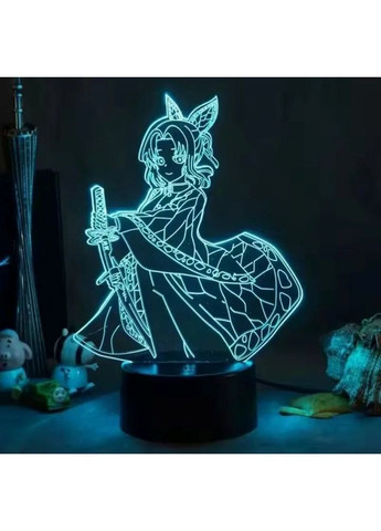 Акриловий 3D світильник - нічник Аніме Шинобу Кочо з аніме Клинок, що розсікає демонів Demon Slayer7 кольорів No Brand (364273350)