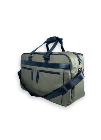 Дорожная сумка из экокожи 2 отдела 2 внутренние карманы боковые карманы размер: 50*30*22 см зеленая Filippini (285814859)