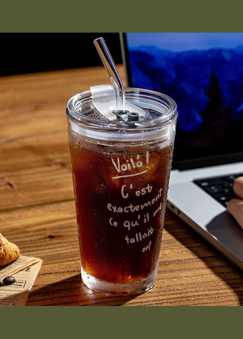 Склянка з кишкою та трубочкою 14955 450 мл No Brand (364770559)