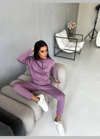 Женский теплый костюм из ангоры пудрового цвета 29626 No Brand (323642503)