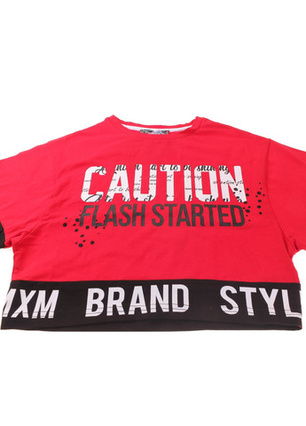 Красный летний футболка + капри a yugi 7015 A-yugi