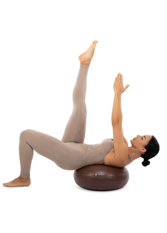 Фитбол мяч для баланса Пончик сатин Коричневый (диаметр 45 см) LB7053-01 Bloom (367617782)