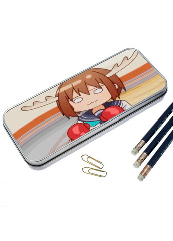 Пенал школьный для мальчика и девочки металлический Моя подруга-оленька Нокотан #007 7*18 см Silver No Brand (309157213)