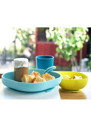 Набір: тарілка, миска, стакан, ложка 4+ /неон, арт. 913428 Beaba (369490029)