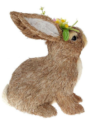 Фигура декоративная "Кролик с цветами" 21х13х31см, пенопласт Bona (372172068)