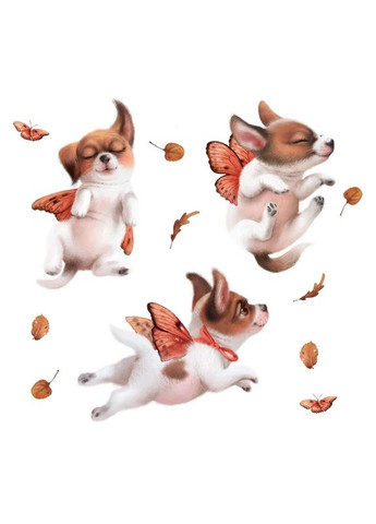 Наклейка вінілові Собачки I love dog (лист 30 х 90 см) Б27-1 No Brand (334884594)