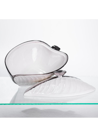 Супниця порцелянова з кришкою 800 мл з рельєфним візерунком, срібло Yiwu (366037332)