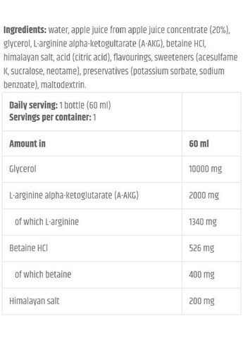 Anabolic On Stage Pump Shot 60 ml Cherry Passion Fruit Kevin Levrone (362700134)